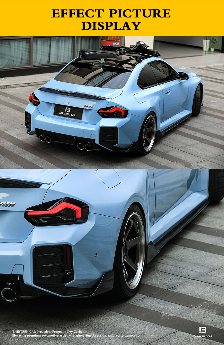 REAR CORNER CANARDS M2 G87 TR -blue