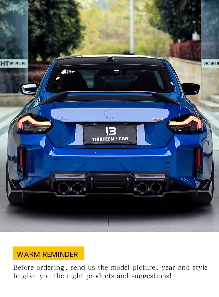 REAR SPOILER M2 G87 G42 AD V2 -dark blue