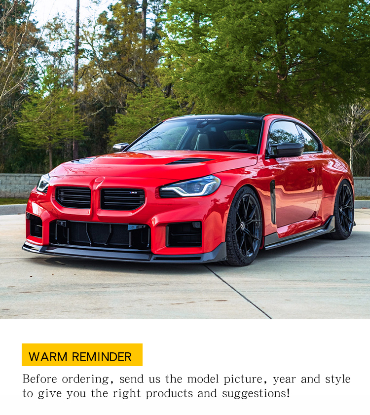 FRONT LIP M2 G87 V red
