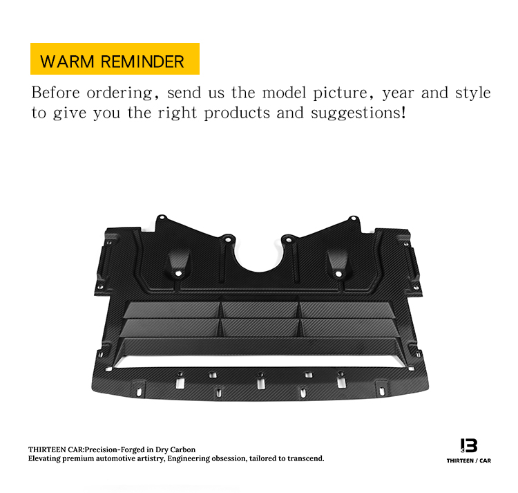 Lower Engine Skid Plate with Airflow Groove for M2 M3 M4