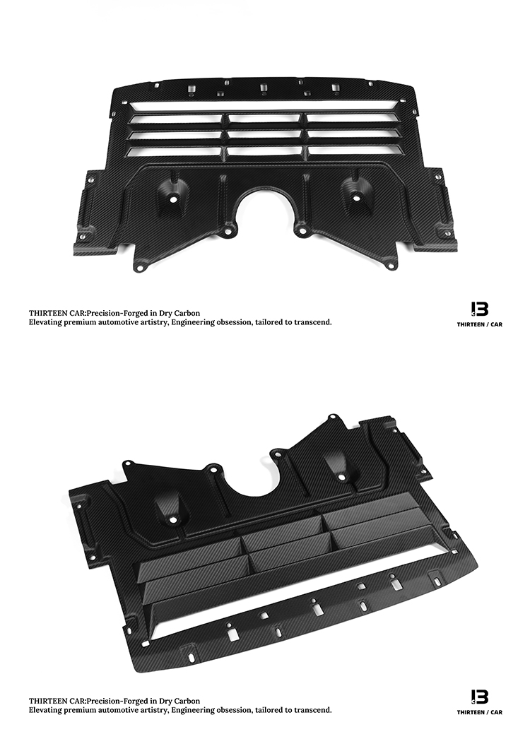 Lower Engine Skid Plate with Airflow Groove for M2 M3 M4