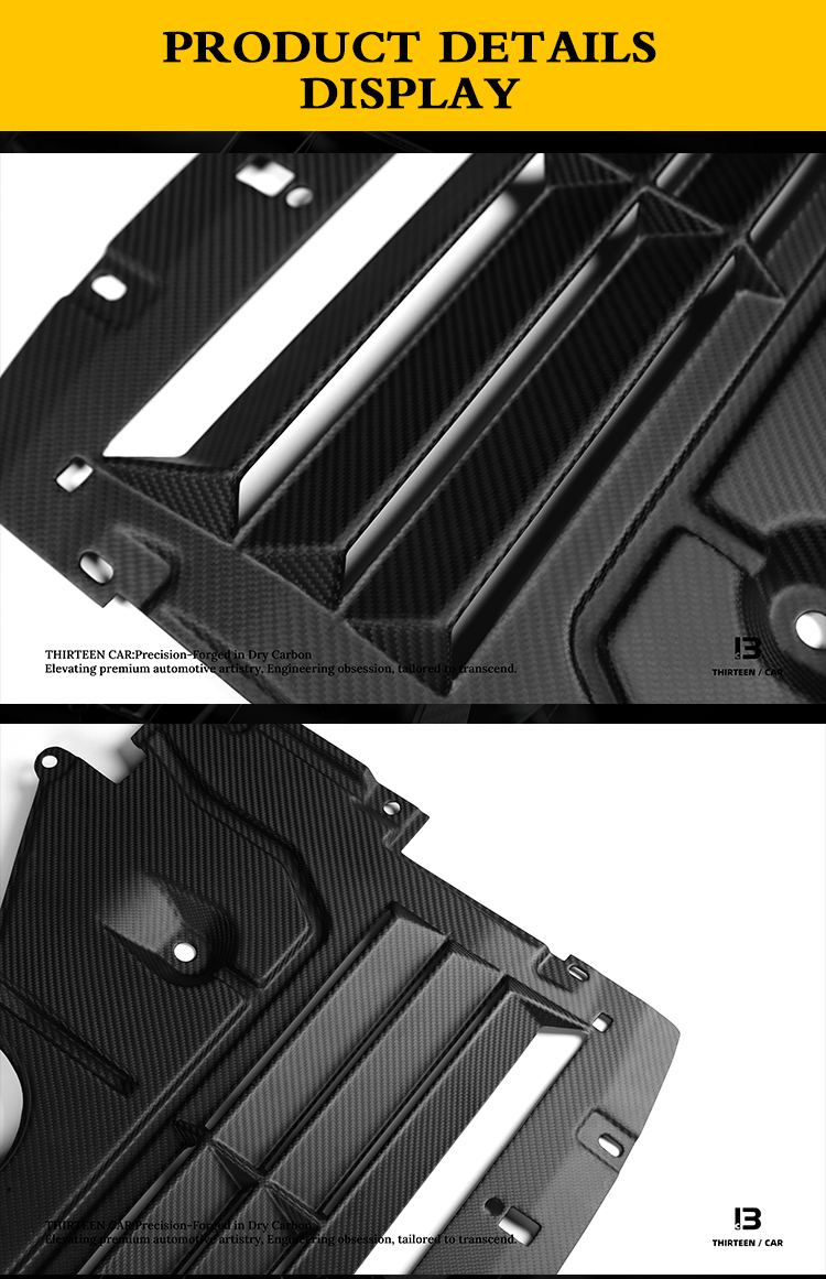 Lower Engine Skid Plate with Airflow Groove for M2 M3 M4