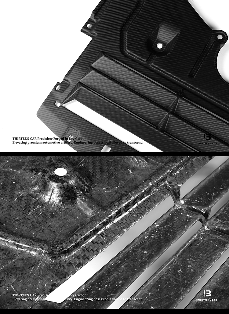 Lower Engine Skid Plate with Airflow Groove for M2 M3 M4