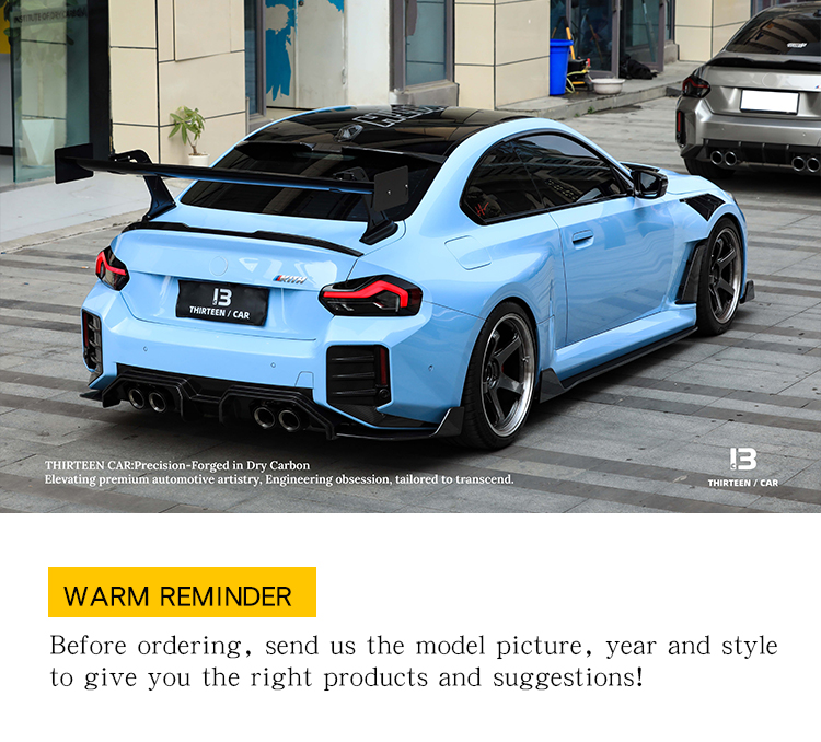 REAR SPOILER WING M2 M3 M4 -V1 light blue