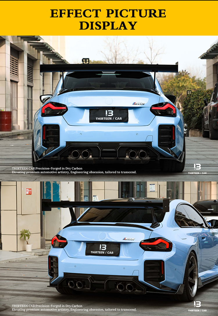 REAR SPOILER WING M2 M3 M4 -V1 light blue