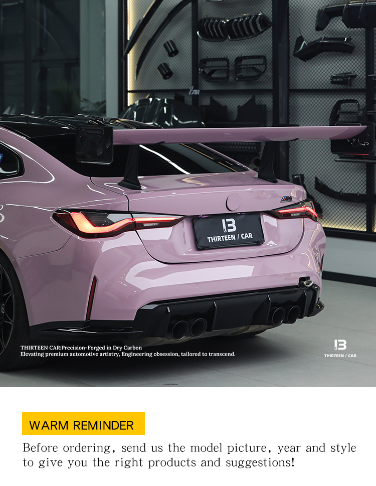 REAR SPOILER WING M2 M3 M4 -V1X Pinkish-purple