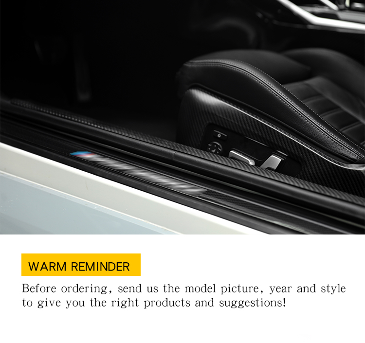 M Performance Style Dry Carbon Fiber Door Sill Trim for G87 G42 G82 G22