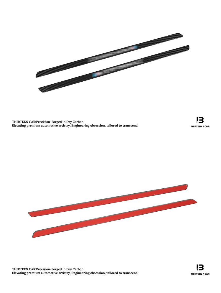 M Performance Style Dry Carbon Fiber Door Sill Trim for G87 G42 G82 G22