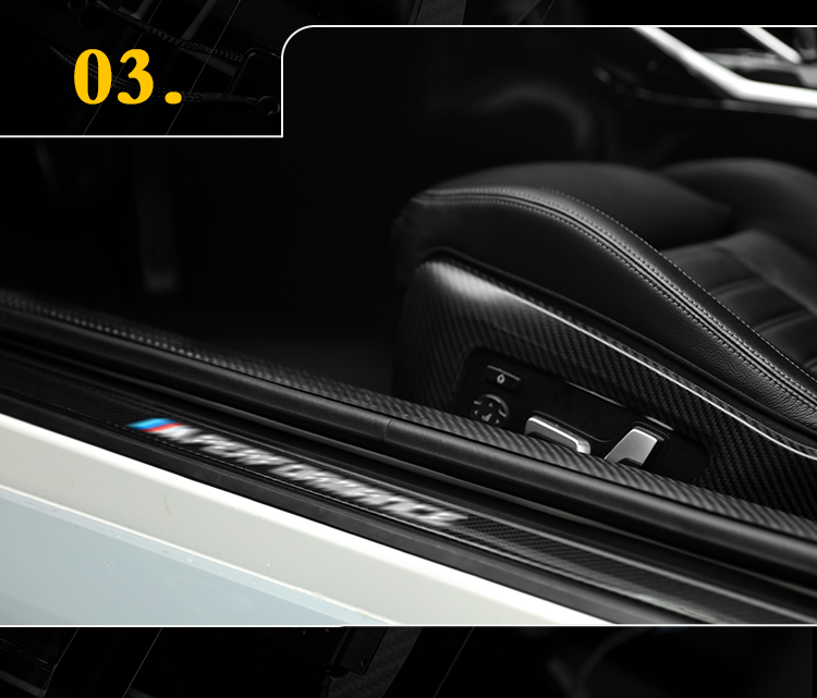 M Performance Style Dry Carbon Fiber Door Sill Trim for G87 G42 G82 G22