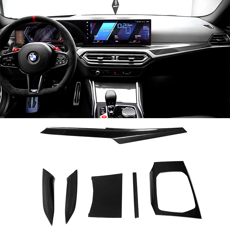 Interior Dashboard & Center Console Trim Cover 6PCS for BMW 2 3 4 Series LCI