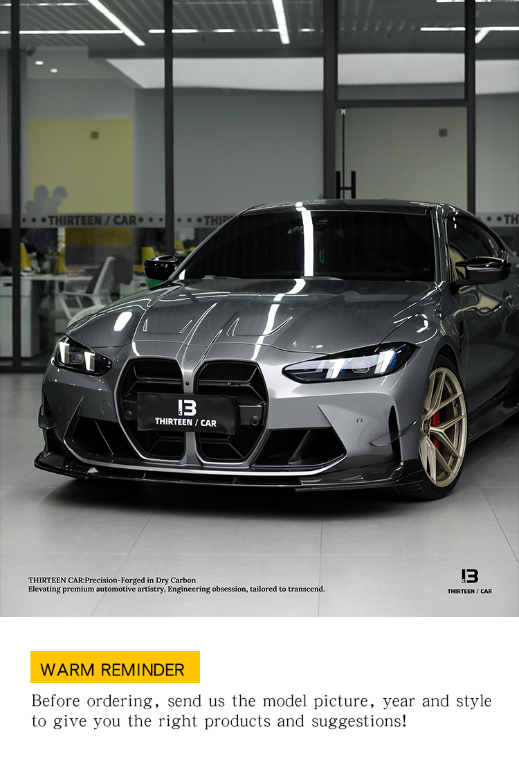 Dry Carbon Fiber Front Lip Splitter M3 M4 3D Style