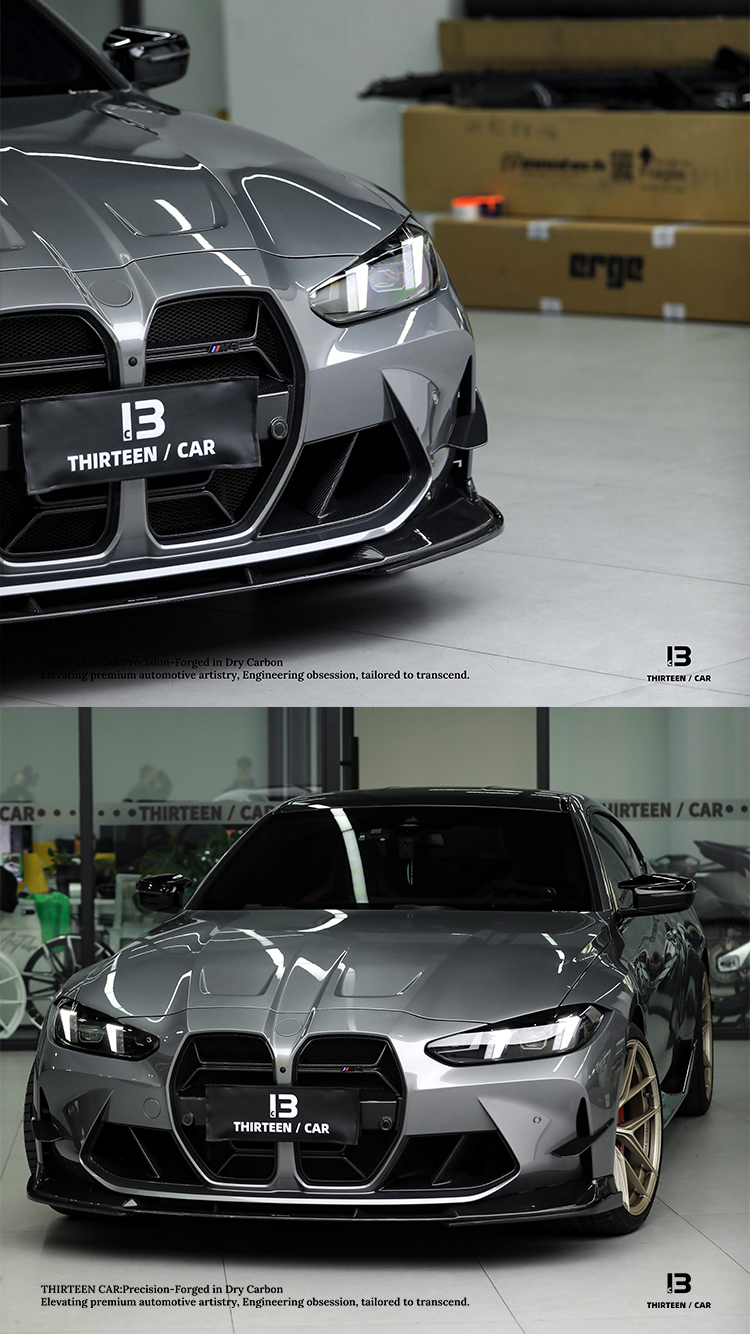 Dry Carbon Fiber Front Lip Splitter M3 M4 3D Style