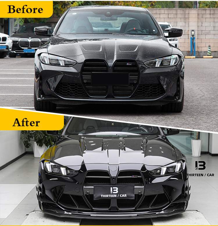 Front Lip Splitter for BMW M3 G80/G81 & M4 G82/G83 V style