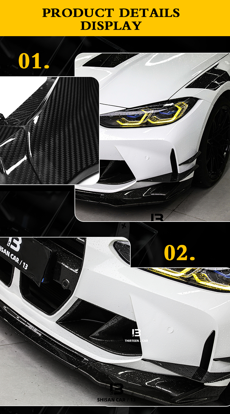 Front Lip Splitter for BMW M3 G80/G81 & M4 G82/G83 V style