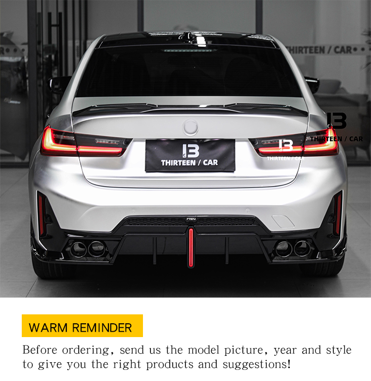 Rear Spoiler PRO Style Real Dry Carbon Fiber for BMW G20 3 Series & M3 G80