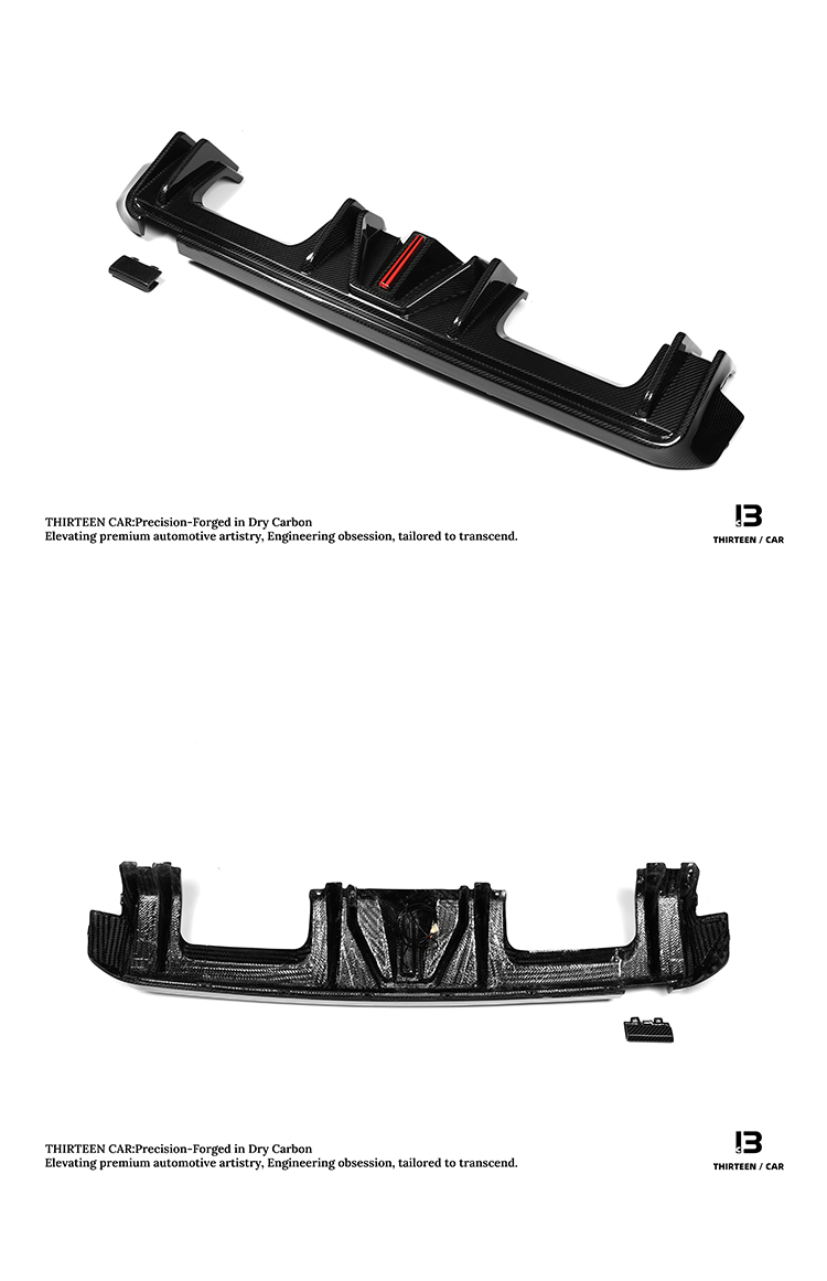Rear Diffuser with LED Light Strip for M3 M4