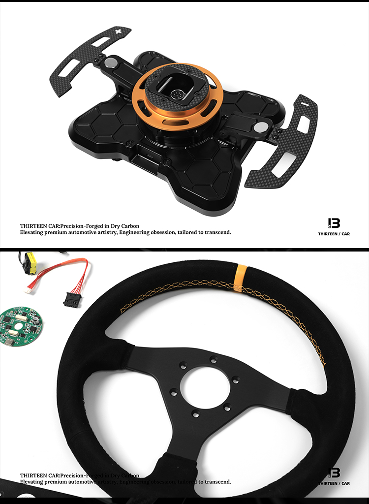 Quick-Release Steering Wheel Hub with OEM Protocol for BMW