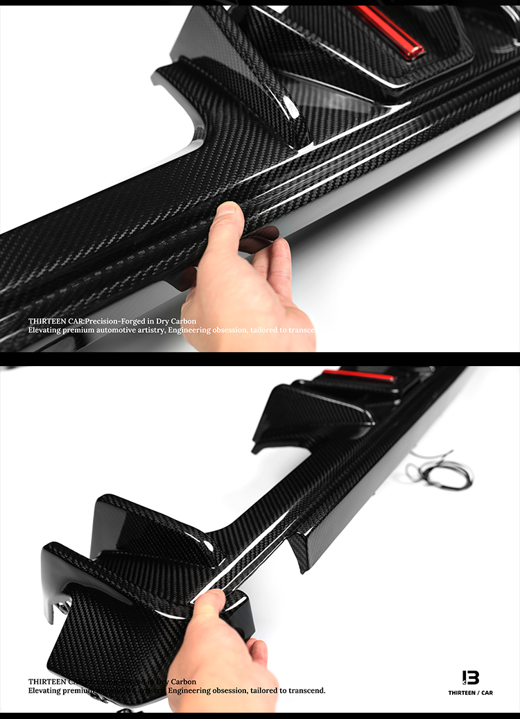 Rear Diffuser with LED Light Strip for M3 M4
