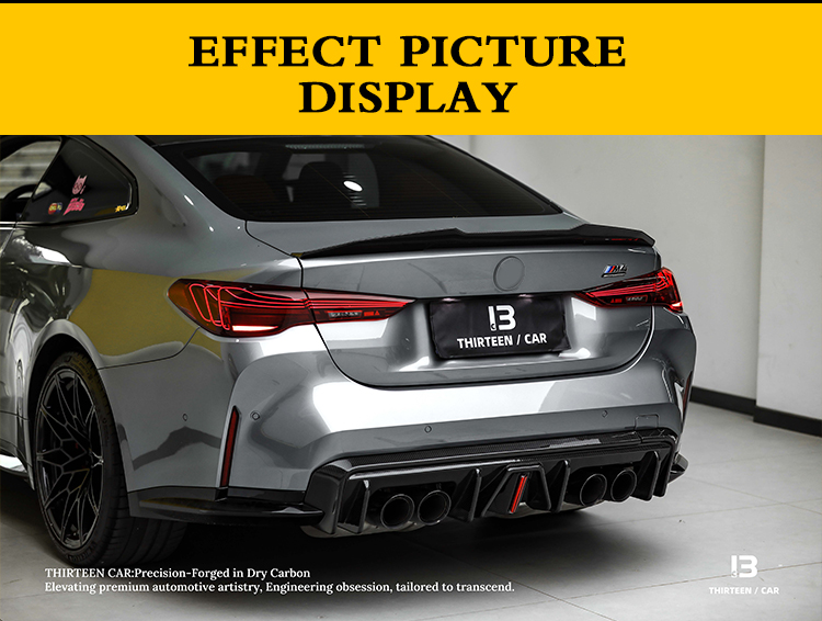 Rear Diffuser with LED Light Strip for M3 M4