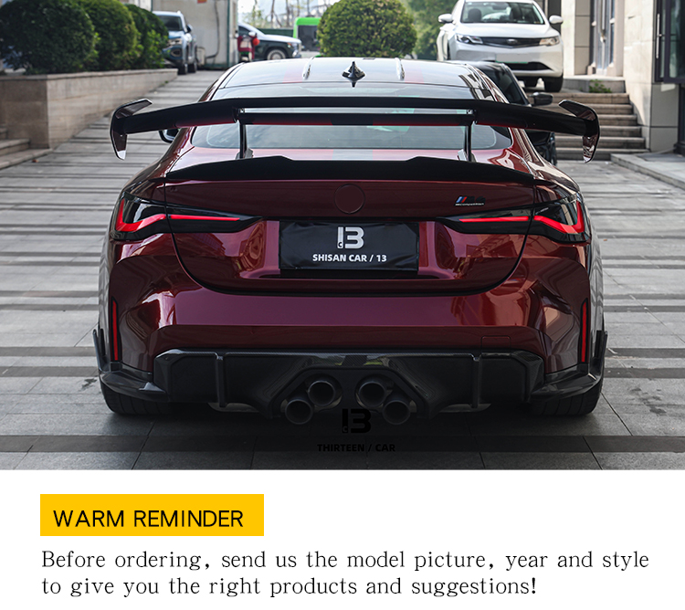 Rear Bumper Rear Lip Center-Exit Diffuser for G80 G82