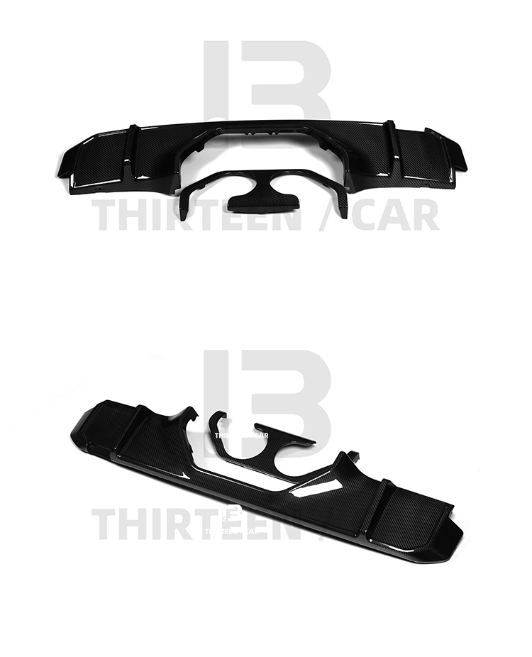 Rear Bumper Rear Lip Center-Exit Diffuser for G80 G82