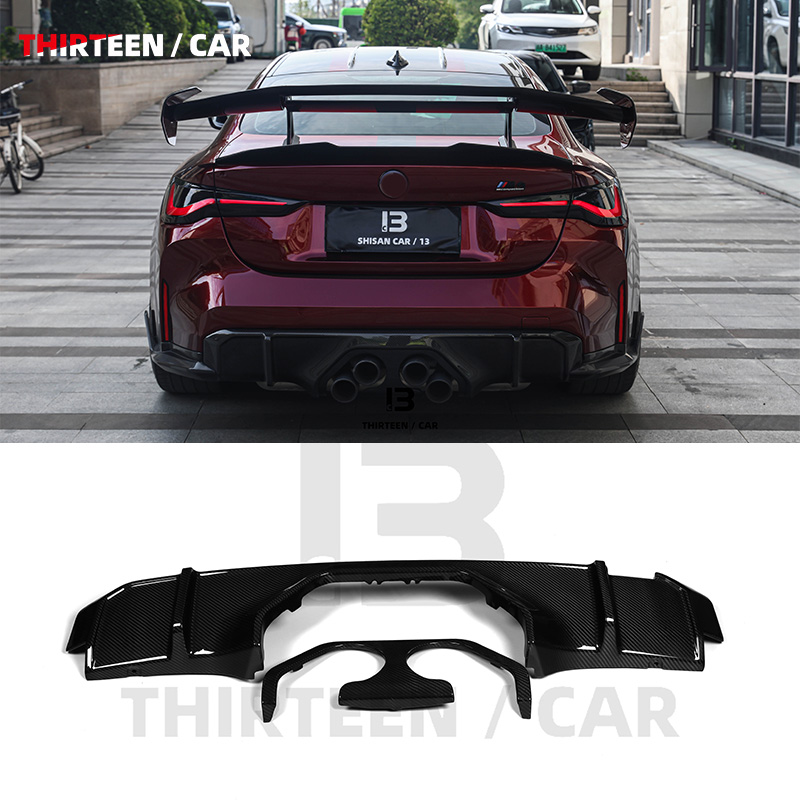 Rear Bumper Rear Lip Center-Exit Diffuser for G80 G82