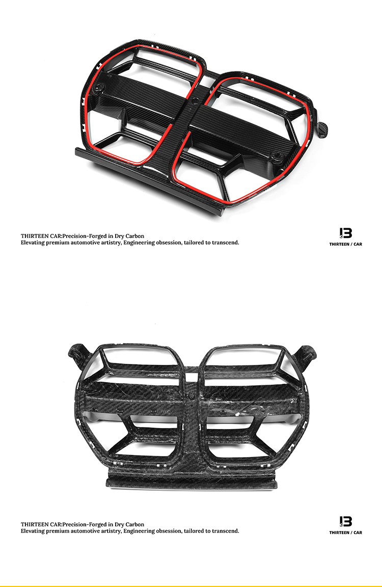 Front Grille M3 M4 CSL Style with Red Stripe