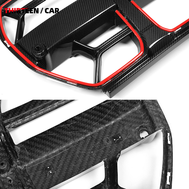 Front Grille M3 M4 CSL Style with Red Stripe and ACC - Image 5