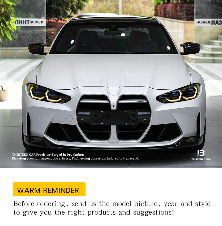 Front Grille with License Plate Base M3 M4 ST Style