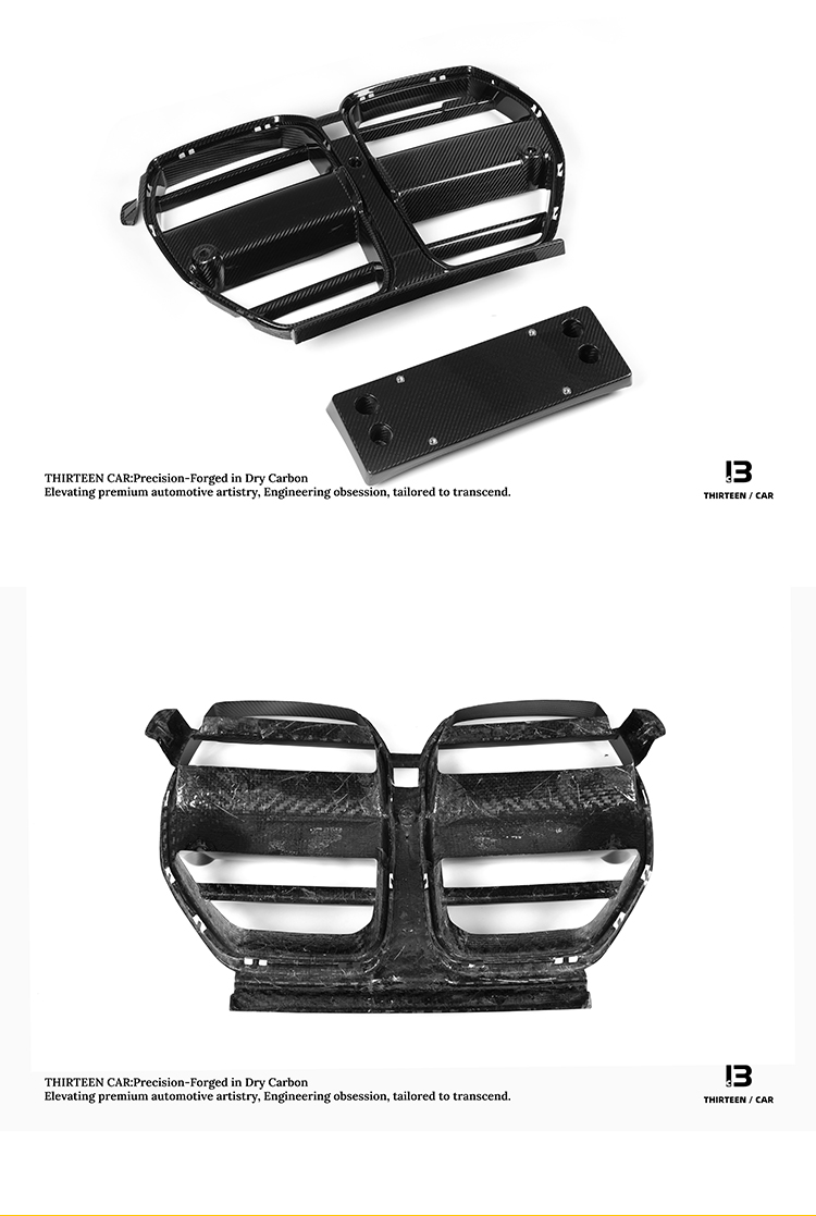 Front Grille with License Plate Base M3 M4 ST Style