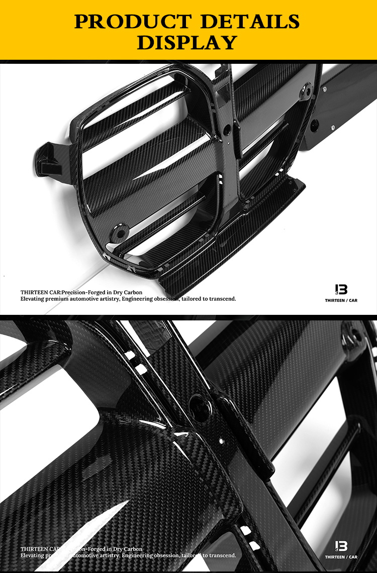 Front Grille with License Plate Base M3 M4 ST Style