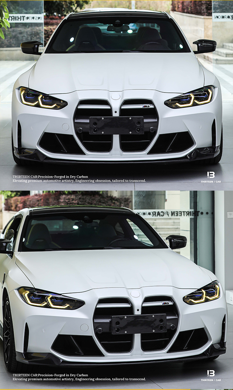 Front Grille with License Plate Base M3 M4 ST Style