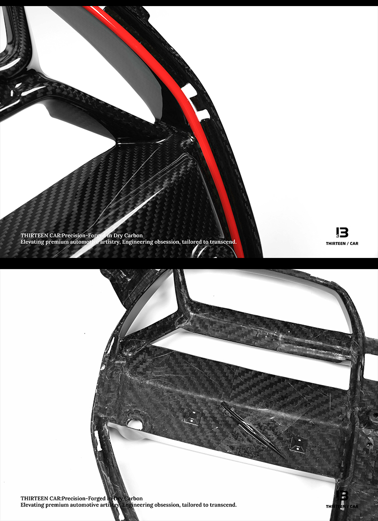 Front Grille M3 M4 CSL Style with Red Stripe and ACC