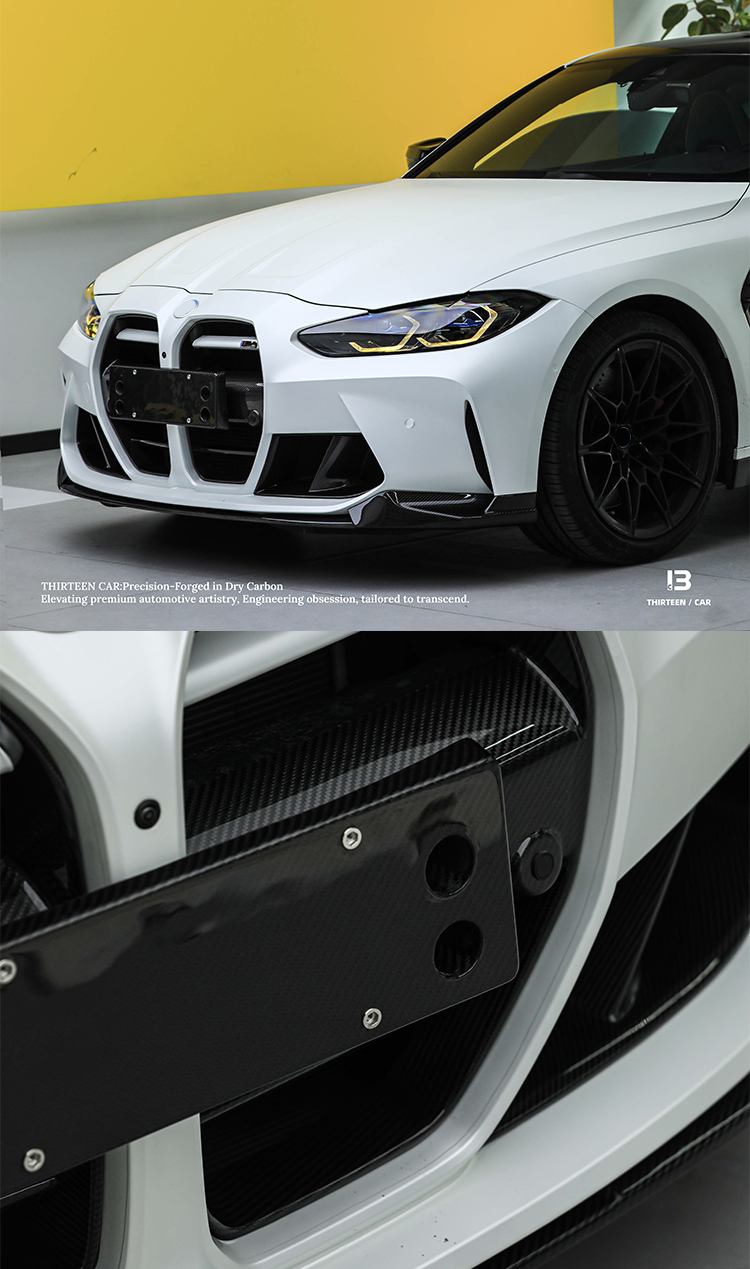 Front Grille with License Plate Base M3 M4 ST Style